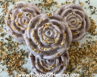 Lavender Oatmeal Shea Butter Handmade Glycerin Bar Soap