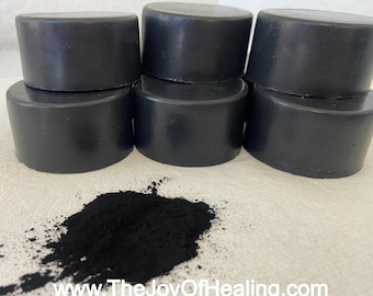 Charcoal Sweet Orange Essential Oil  Goat's Milk Soap by The Joy Of Healing