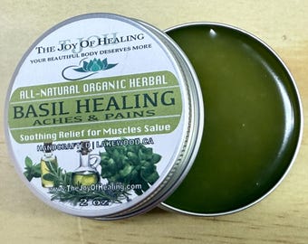 All-Natural Organic Basil Salve | Botanical Comfort Balm • 2 oz (57 g)
