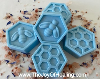Handmade Shea & Cocoa Butter Soap: Pink Himalayan Salt, Anti-Aging Blue Clay