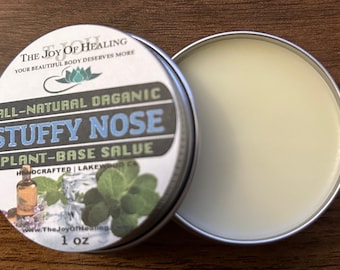All-Natural Organic Stuffy Nose Plant-Based Salve
