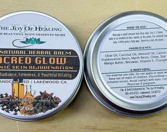 Sacred Glow Salve - All-Natural Organic Skin Rejuvenation Balm • 2 oz