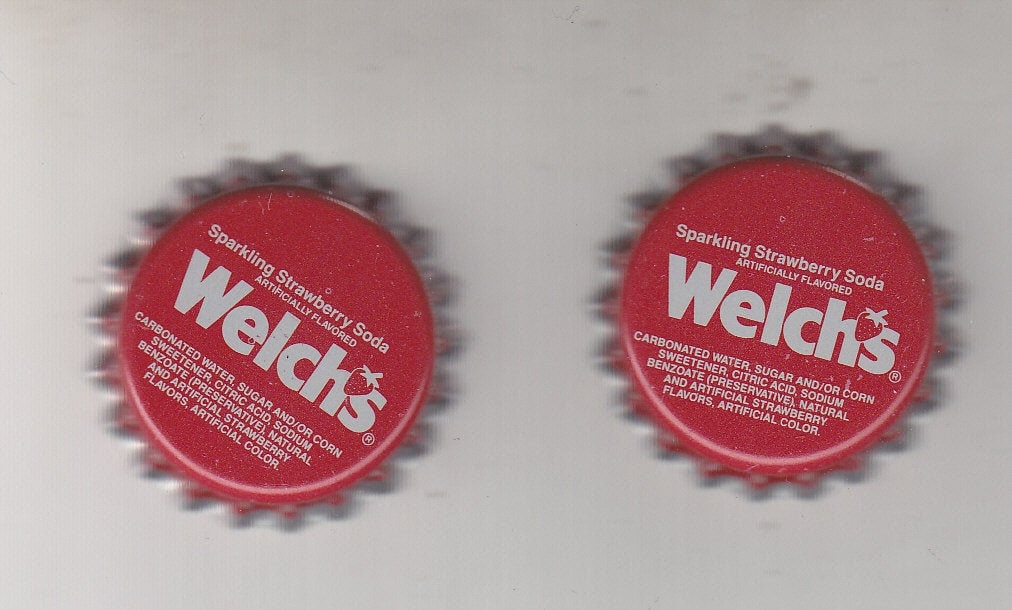 Craft Supplies & Tools WELCHS SPARKLING STRAWBERRY Soda bottle caps 100