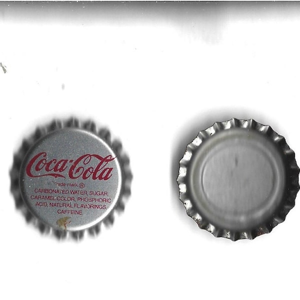 Silver Coca Cola Bottle Caps Etsy