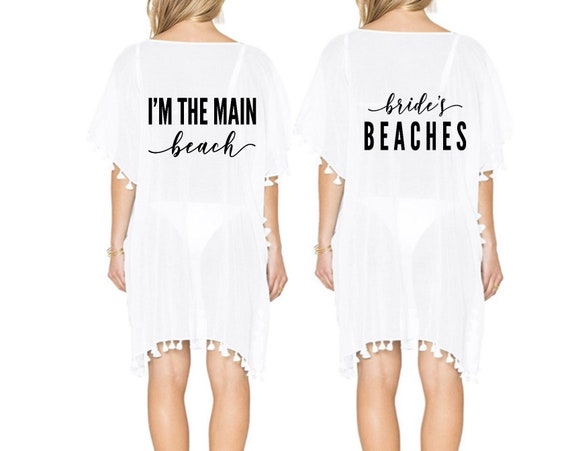bride squad beach cover up