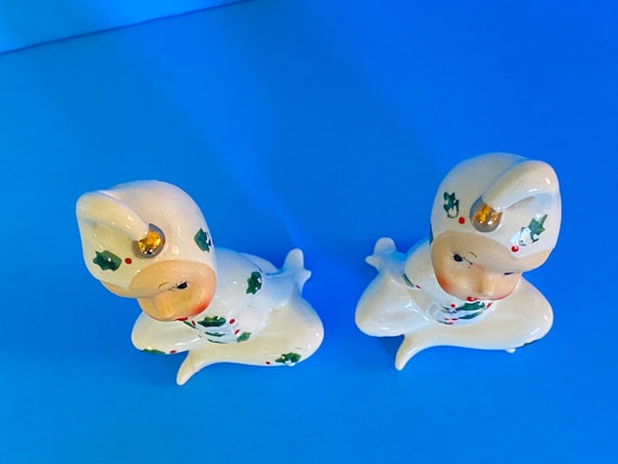 Vintage Holt Howard 1959 Pixie Salt & Pepper Shakers Christmas