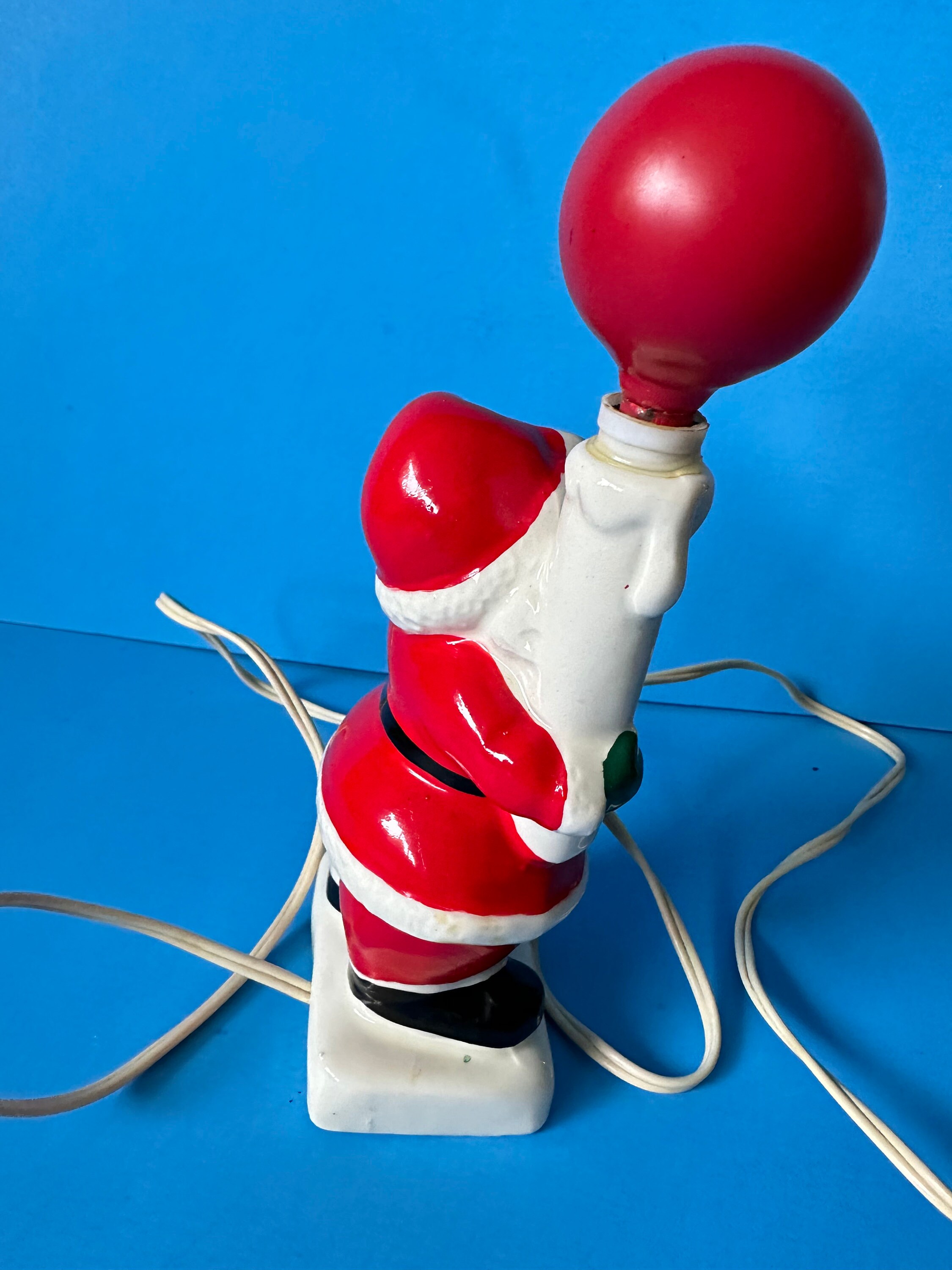 Vintage Tilso Lighted Waving Santa Christmas Japan Figurine