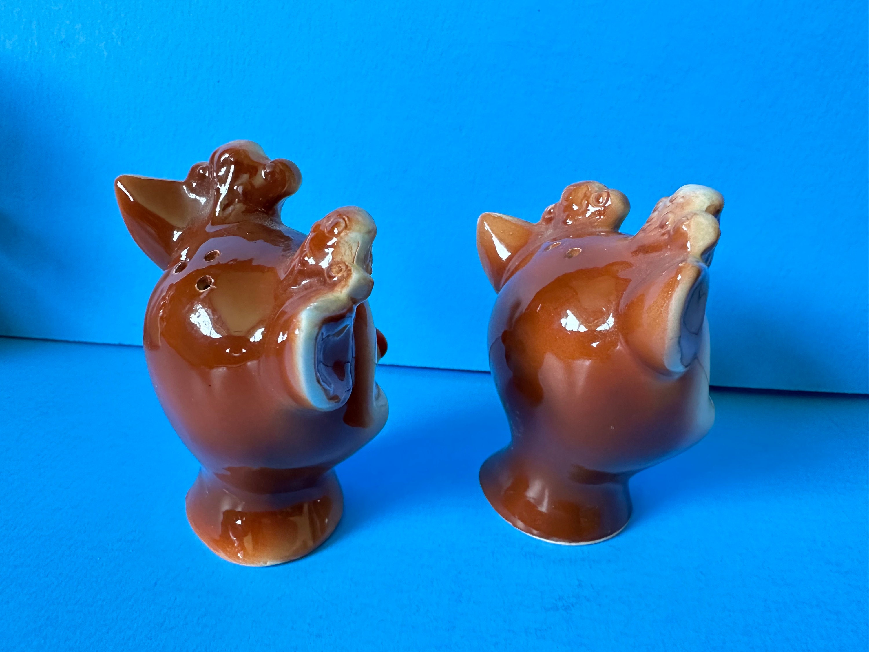 Vintage Lefton Rudolph the Red Nosed Reindeer Salt & Pepper