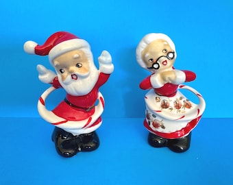 Marymoon ファンシードットスノーベア Vintage Norcrest Snowman Couple Salt and Pepper Shakers – MCM