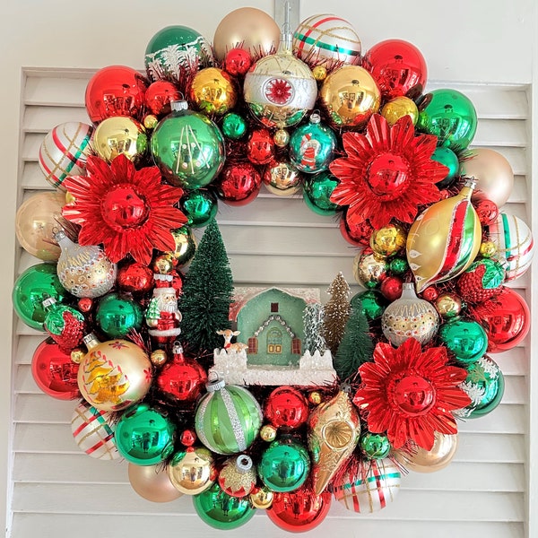 Glass Ornament Wreath Etsy