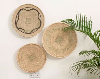 Wall Baskets, Set of 3 Binga Baskets for Wall Decor , Baskets Wall Hangings