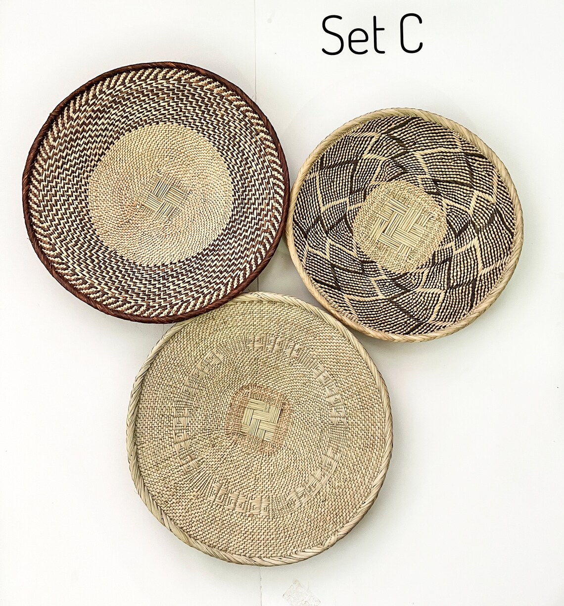 Extra Large Wall Basket Wall Basket Set Boho Woven Wall Etsy