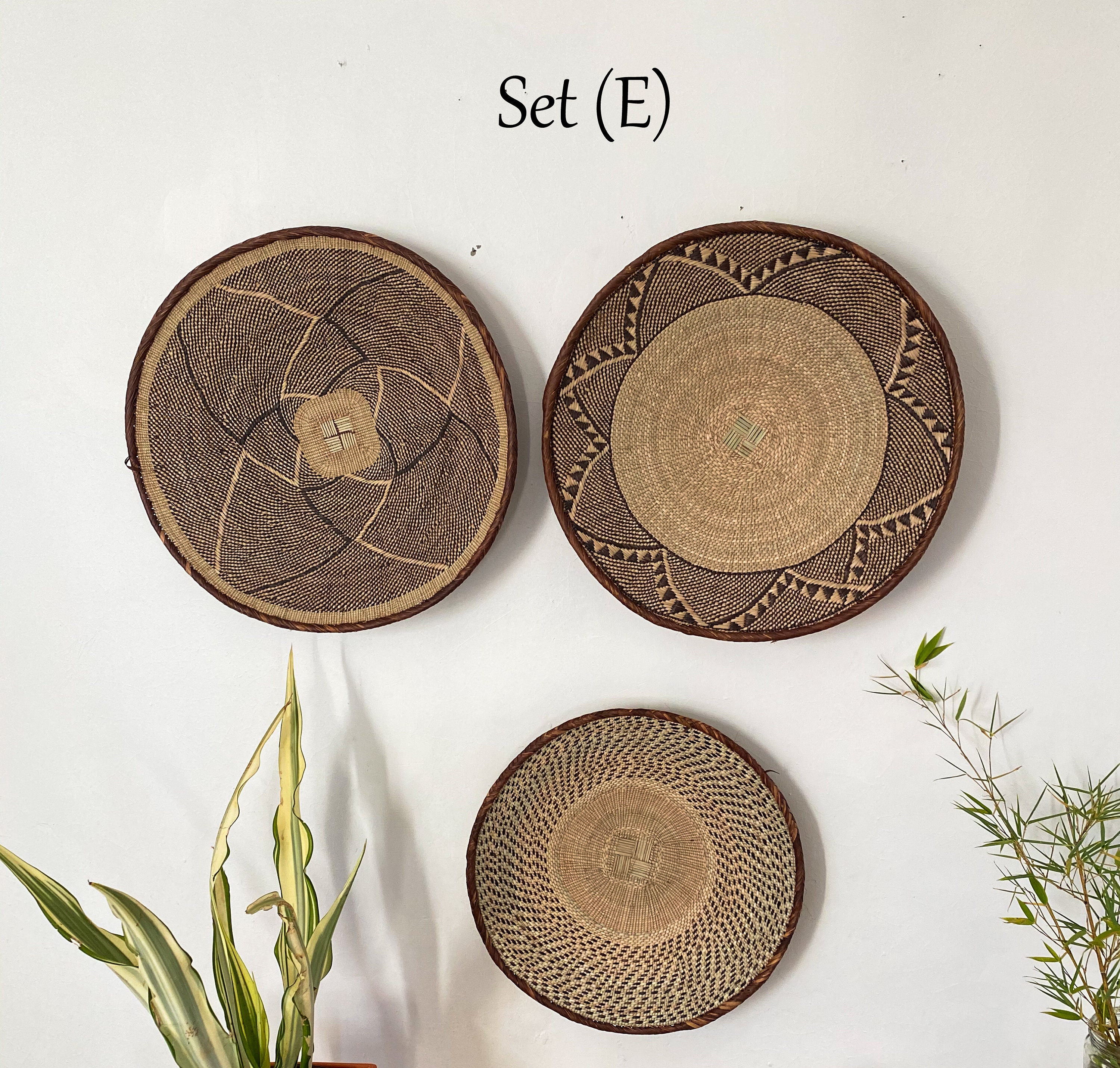 Extra Large Wall Basket Wall Basket Set Boho Woven Wall Etsy