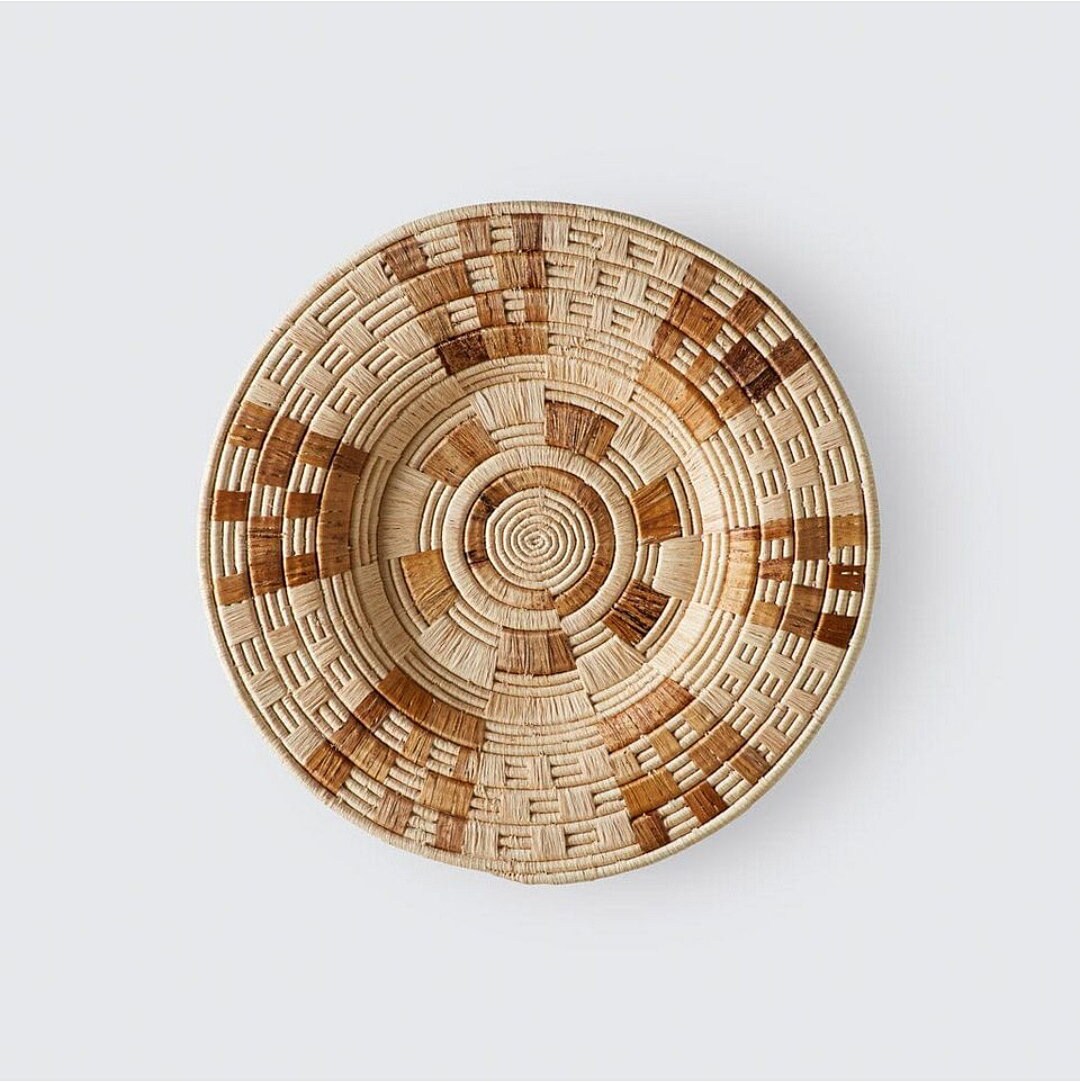 View of Extra Large Woven Basket Wall Decor, Wall Basket, Earth Tone Wall Art ...