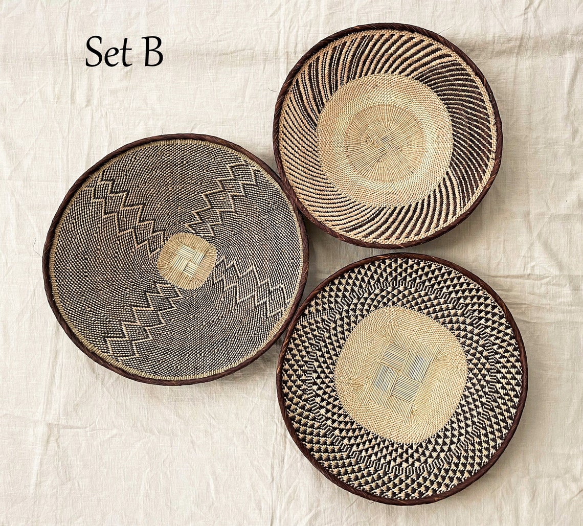 Extra Large Wall Basket Wall Basket Set Boho Woven Wall Etsy