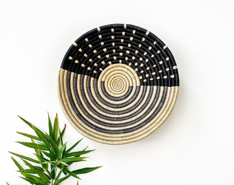 Handmade Decorative Bowl, African Basket 12'' inches, Wall Baskets, Boho Decor,
