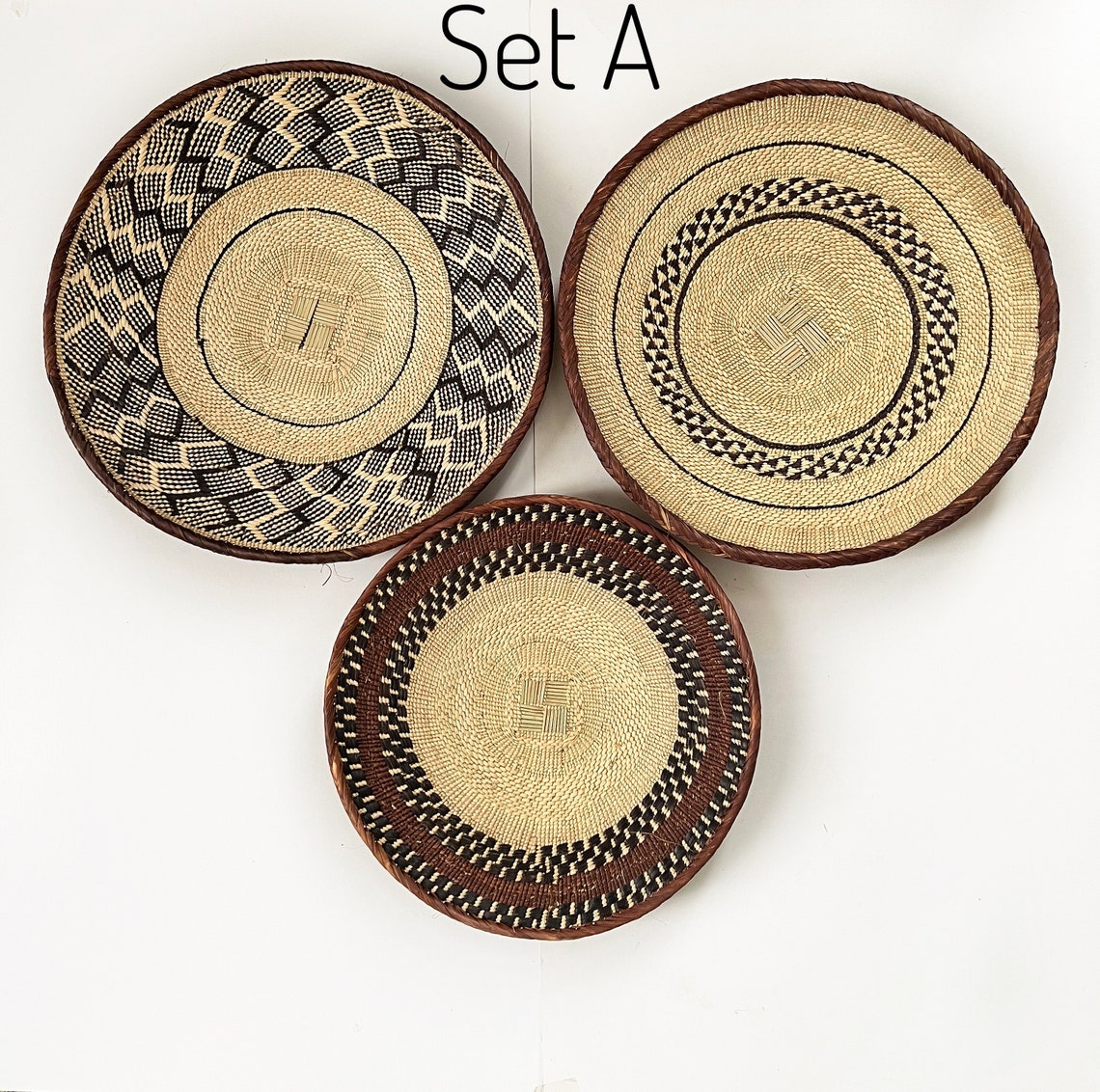 Extra Large Wall Basket Wall Basket Set Boho Woven Wall Etsy