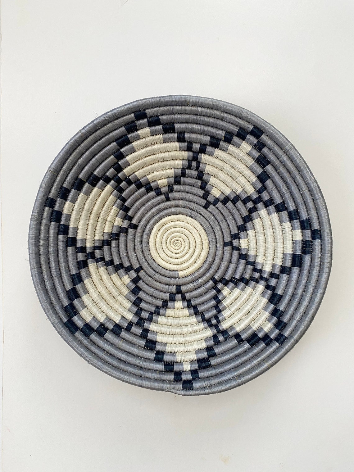 Large Blue and White Wall Basket Shelf Decor Colorful Etsy