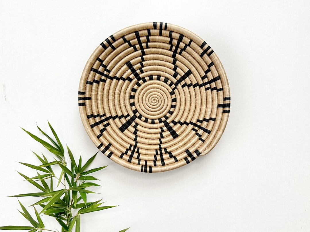 African Basket Wall Decor 12 Inch, Boho Home Gifts, Basket Wall Hanging
