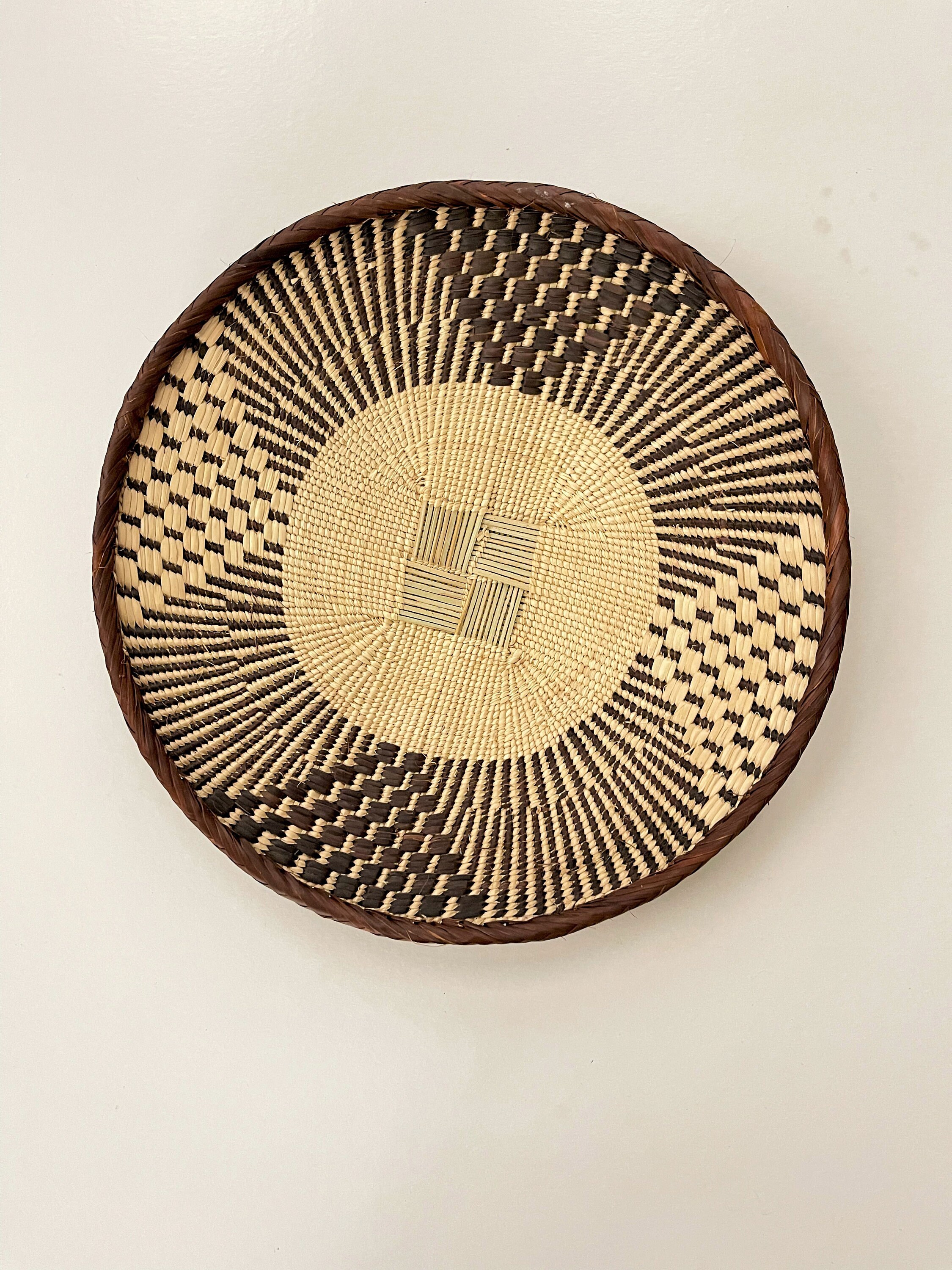 Basket wall art Wall Basket Set Woven Boho Wall Hanging Etsy