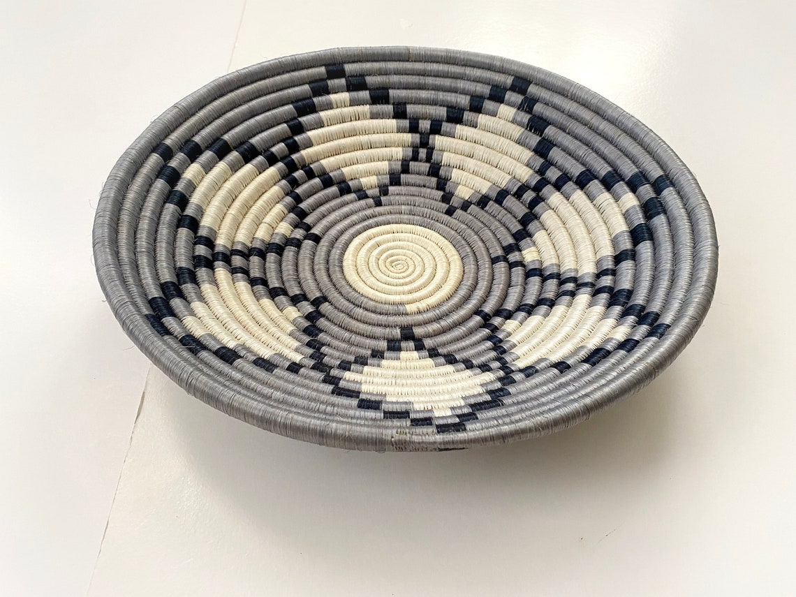 Large Blue and White Wall Basket Shelf Decor Colorful Etsy