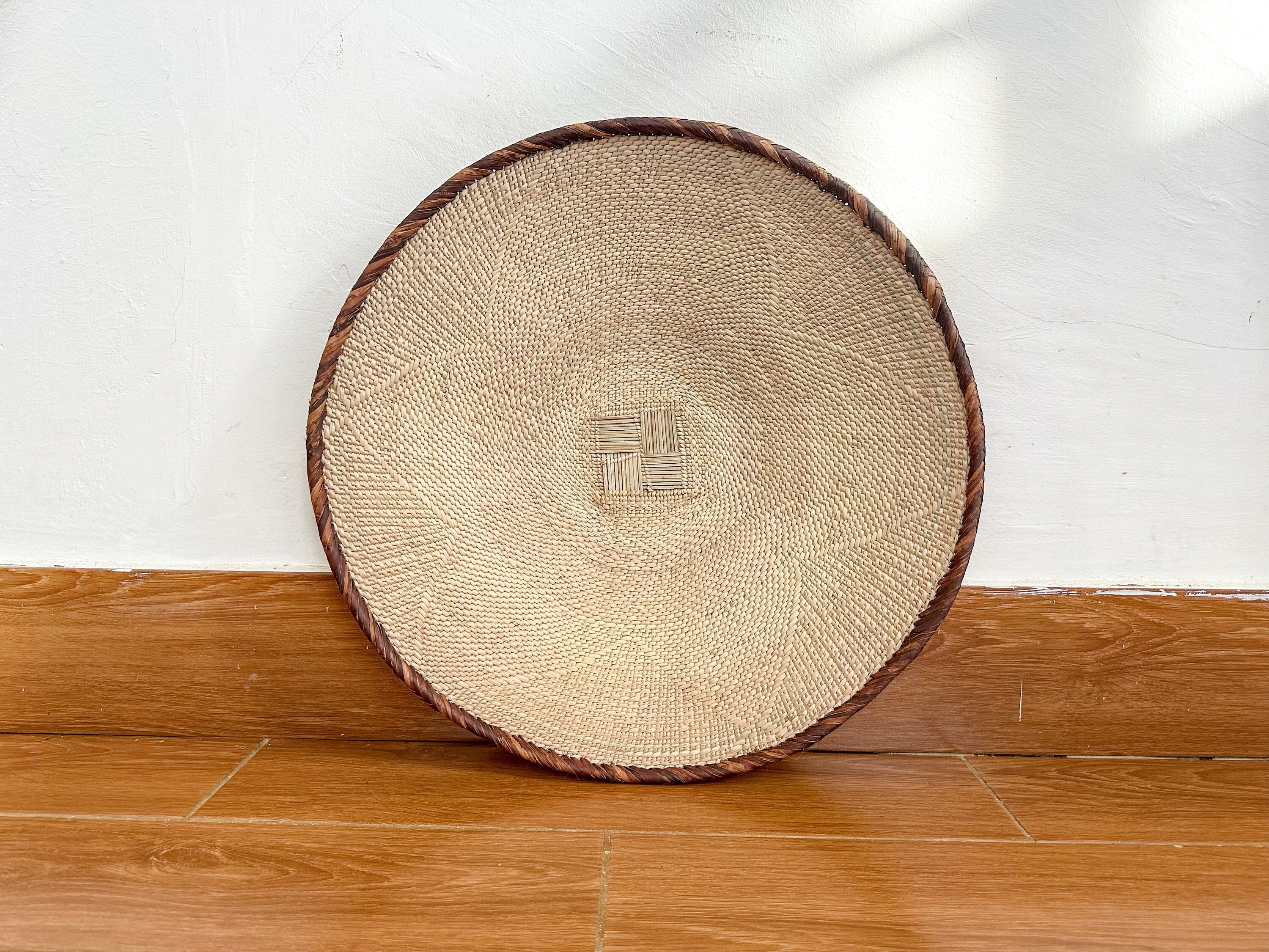 Wall Basket Décor, Set of 4 Oversized, Hanging Woven Seagrass Bowl Baskets,  Round Boho Wall Basket for Home Decoration, Unique Wall Art Set 