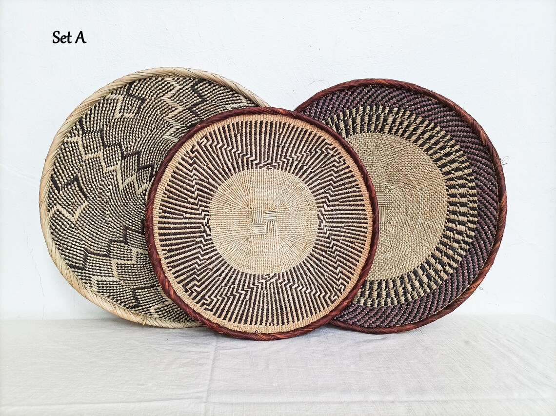 Extra Large Wall Basket Wall Basket Set Boho Woven Wall Etsy