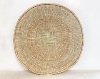 Large Woven Basket, 20'' Basket Wall, Boho Wall Decor, Boho House warming gift, Wall Hanging Basket, Natural Wall Decor Basket