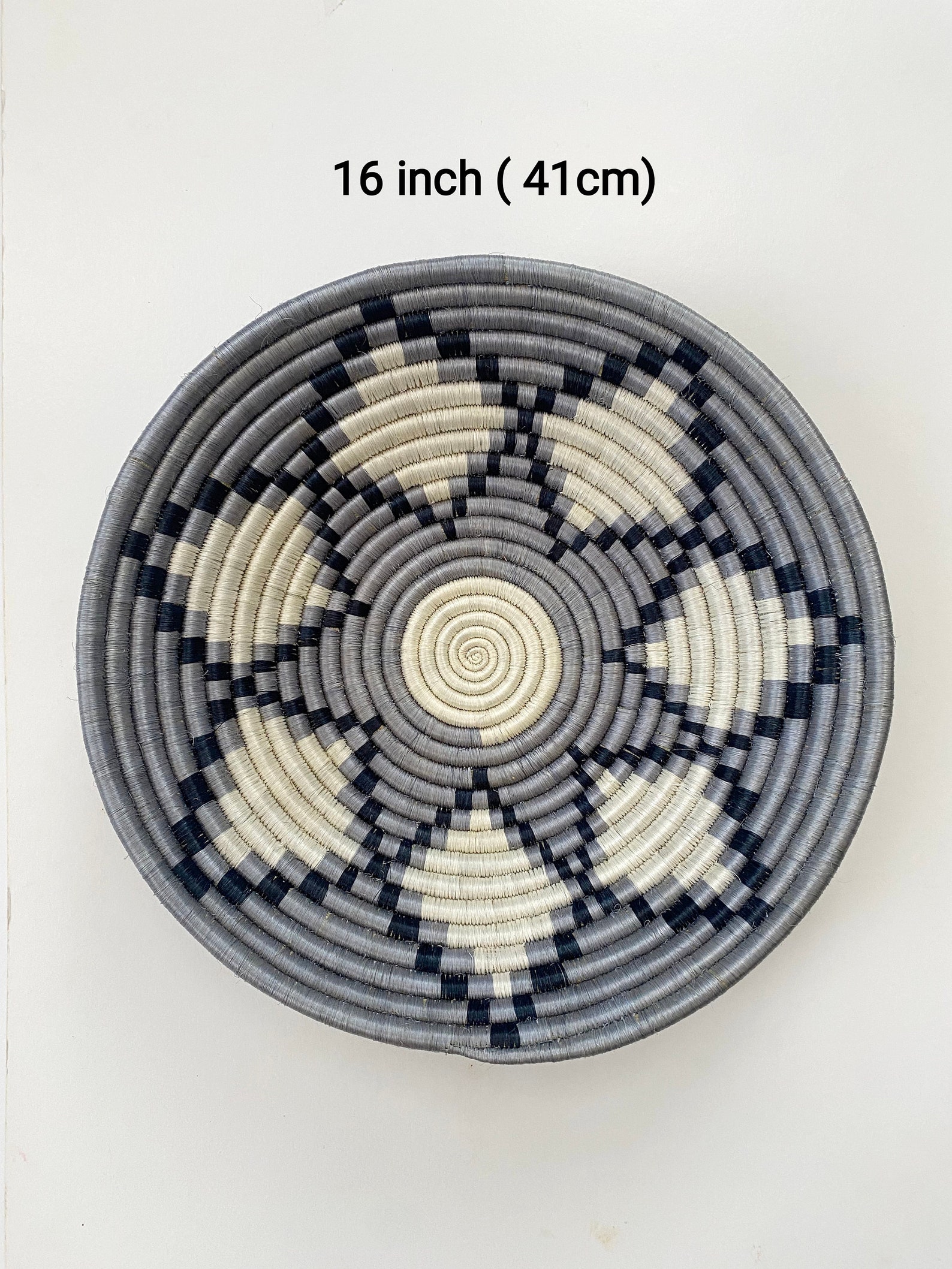 Large Blue and White Wall Basket Shelf Decor Colorful Etsy