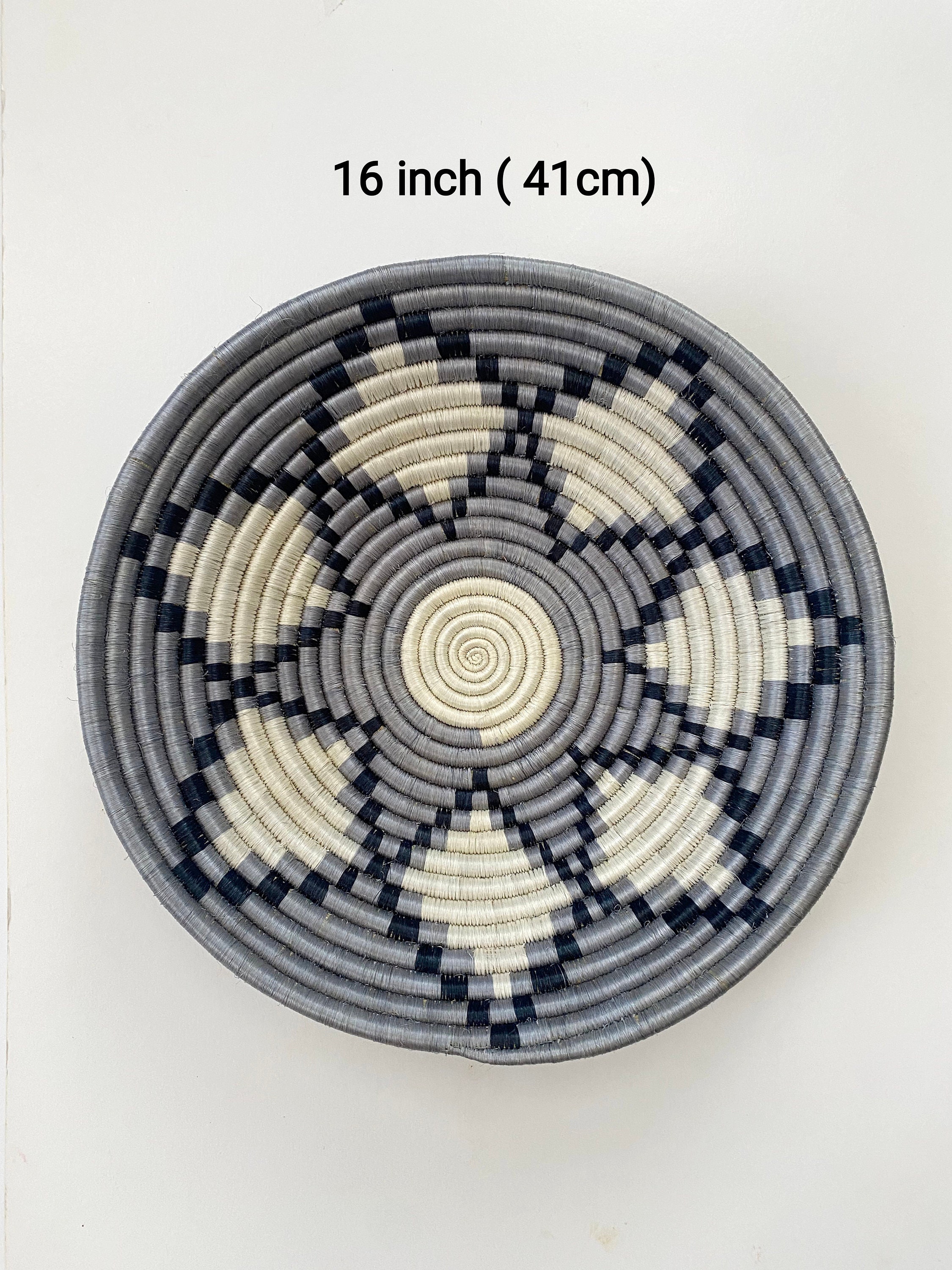 Large Blue and White Wall Basket Shelf Decor Colorful Etsy