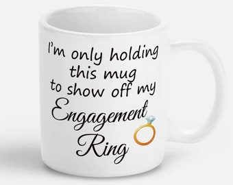 Mug faire-part de fiançailles : cadeau de présentation de bague