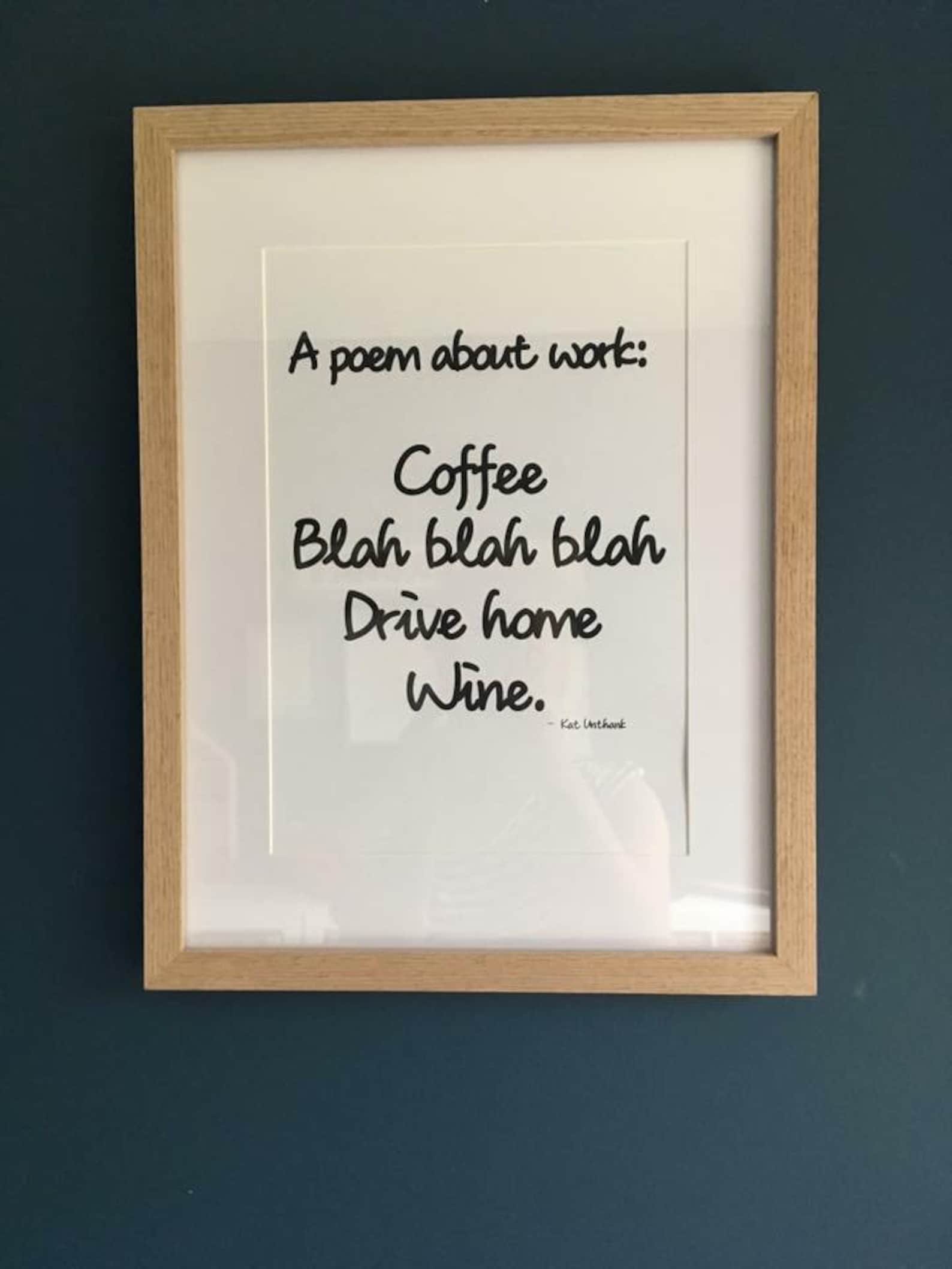 A Poem About Work Print A4 - Etsy