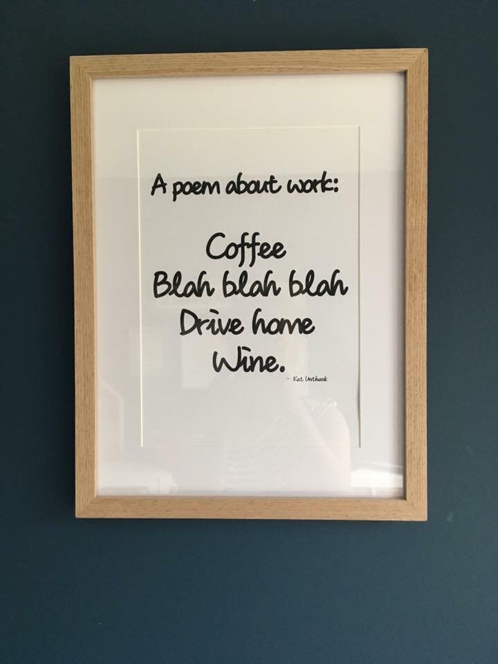 A Poem About Work Print A4 - Etsy