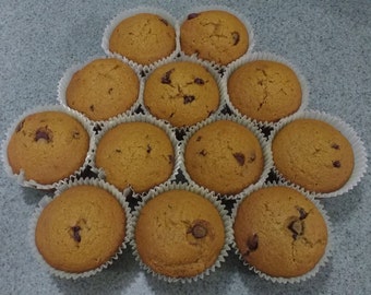 Delicious Homemade Pumpkin Chocolate Chip Jumbo Muffins