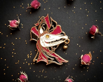 Mari Lwyd Enamel Magnet