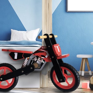 Holz Balance Bike 12 Bartka Holz Push Kid Happy Bikes Etsy