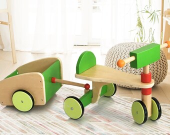 wooden baby scooter