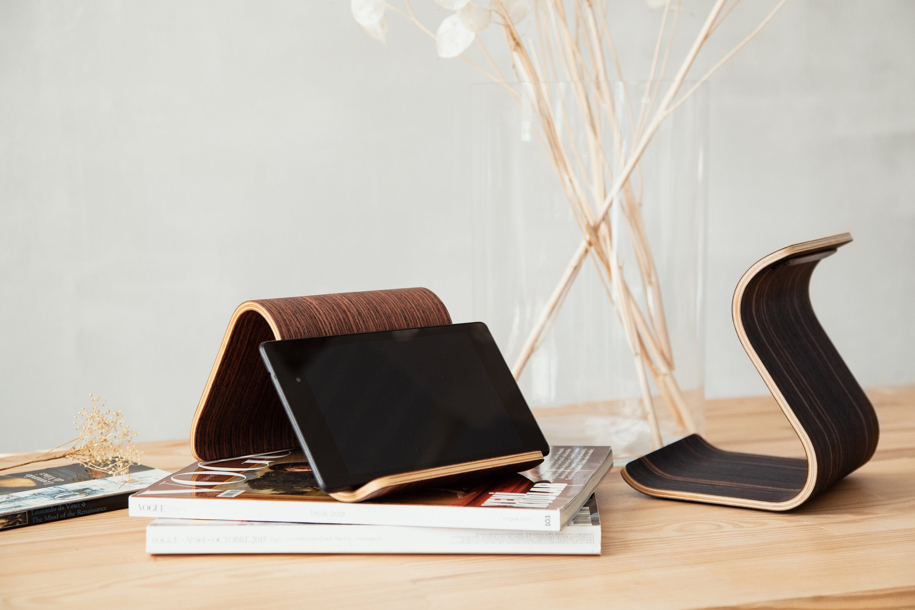 Personalized wooden tablet stand for deskWood tablet Etsy