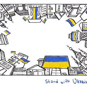 Digitale Download Datei aus der Ukraine / Instant Download Mediendatei / Poster Ukraine / Postkarte Ukraine / Stand with Ukraine / jpeg Datei