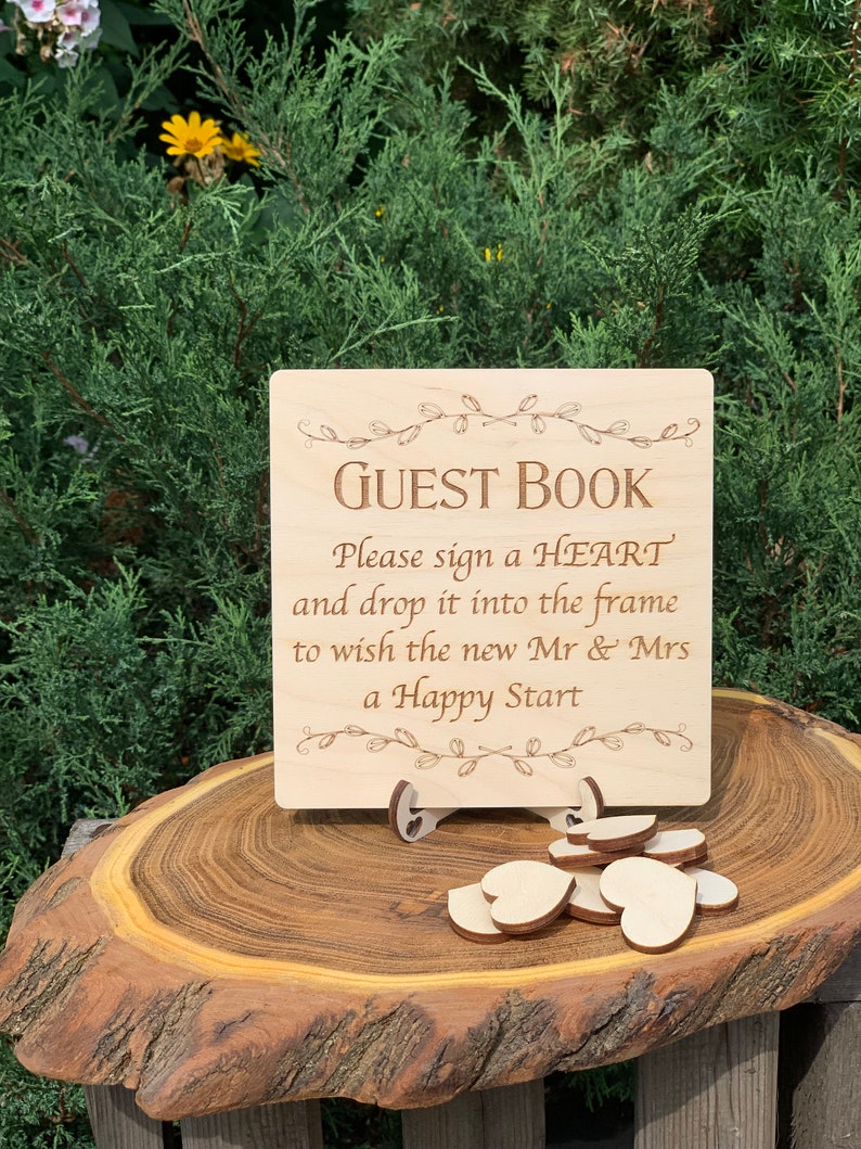 Guest book wood Wedding guest book sign Guest book wedding alternative Rustic wedding guestbook Alternative wedding guest book