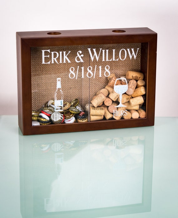 Wine cork shadow box Beer Cap Wine Cork holder Shadow Box Etsy