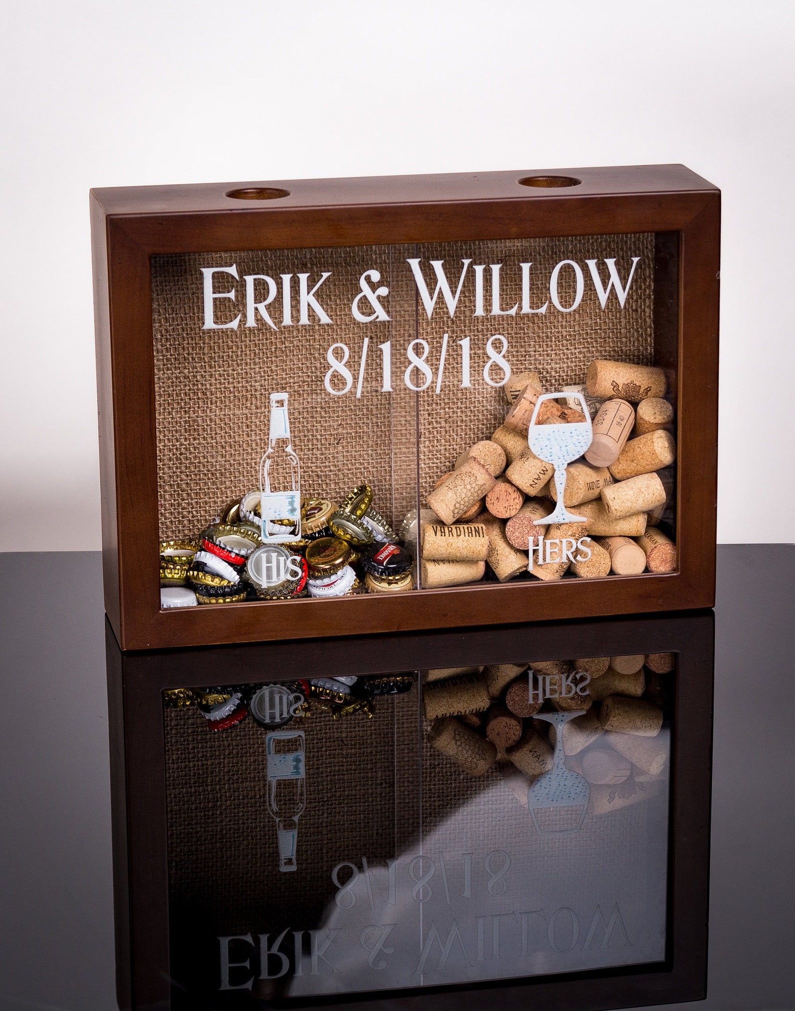 Wine cork shadow box Beer Cap Wine Cork holder Shadow Box Etsy