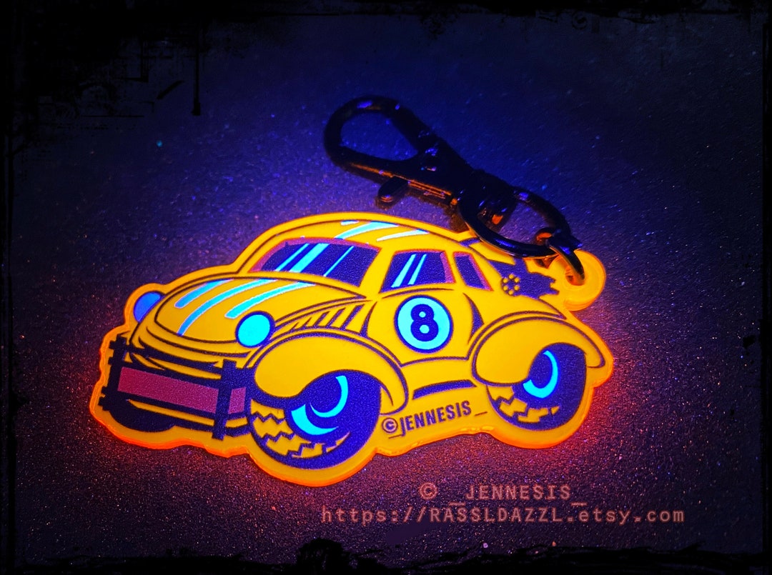 CRAZY 8 Neon Keychain Twisted Metal TMB Twisted Metal Black Etsy