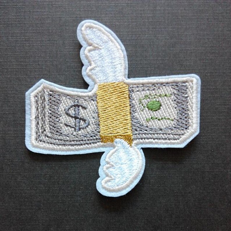 Money Fly Cash Wings Iron On Patch Etsy - image 0