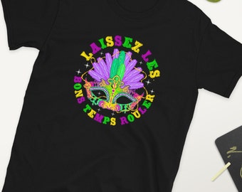 Vintage Laissez Les Bons Temps Rouler - Mardi Gras Carnavalskostuum - Unisex T-shirt met korte mouwen