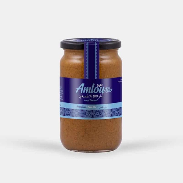 Hand-made organic amlou beldi artisanal with Almond nuts, artisanal Argan Oil and pure orange Honey