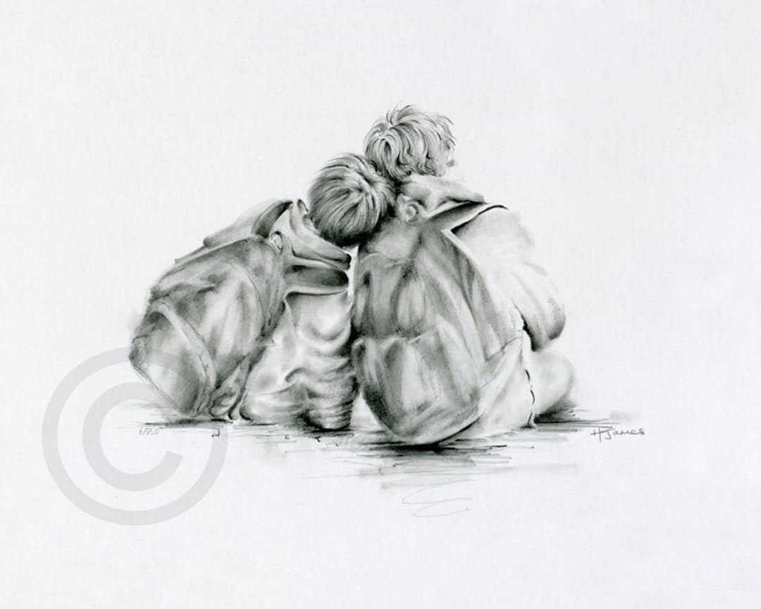 Pencil Sketch Gift Your Family and friends, Size: A3