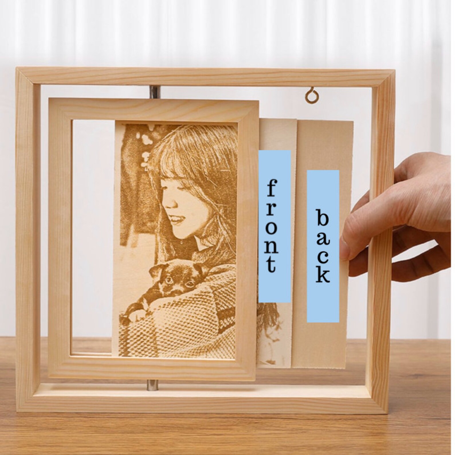 Personalized Wood Frame Gift for Her or Him Engraved Picture Etsy