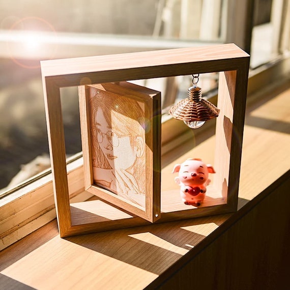 Custom Engraved Wood Frame Gift for Her or Him Engraved Etsy