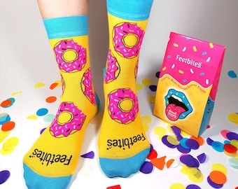 A Pair Of Berrie Scented Donut Socks In A Box| Funny Socks | Scented Socks | Birthday Gift | Gift For Him | Gift For Her | Donuts Lovers